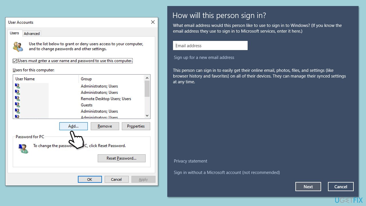 How to fix cant add a microsoft account to existing local account add via user accounts