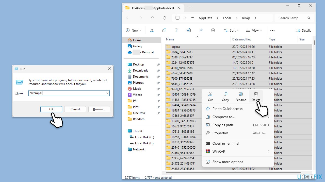 How to fix cant create files error in windows installation assistant adjust time settimgs remove temp files copy