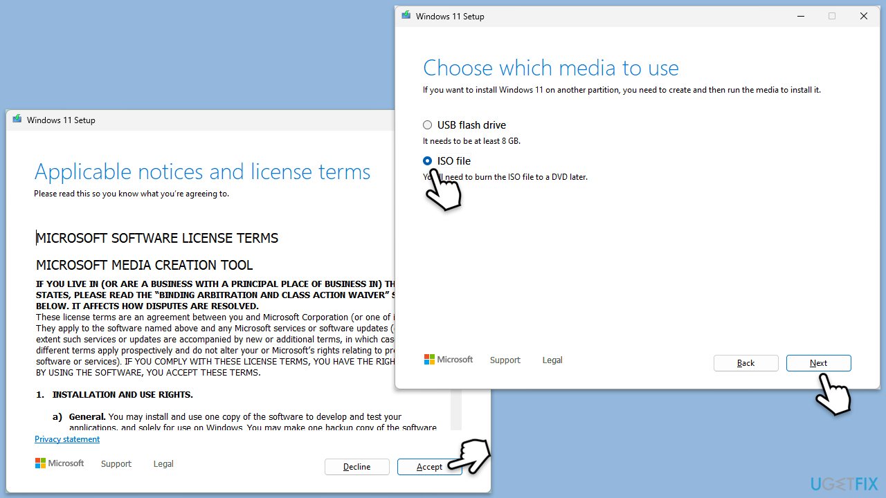 How to fix cant create files error in windows installation assistant adjust time settimgs use iso file copy