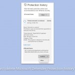 How to fix cant delete microsoft defender protection history in windows
