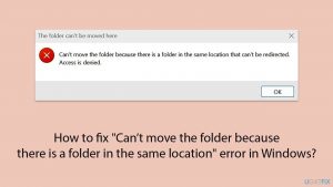 How to fix cant move the folder because there is a folder in the same location error in windows copy