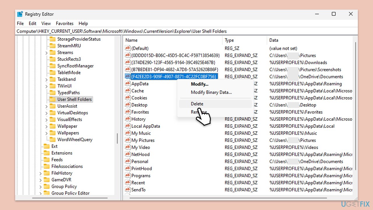 How to fix cant move the folder because there is a folder in the same location error in windows delete one drive registry keys copy