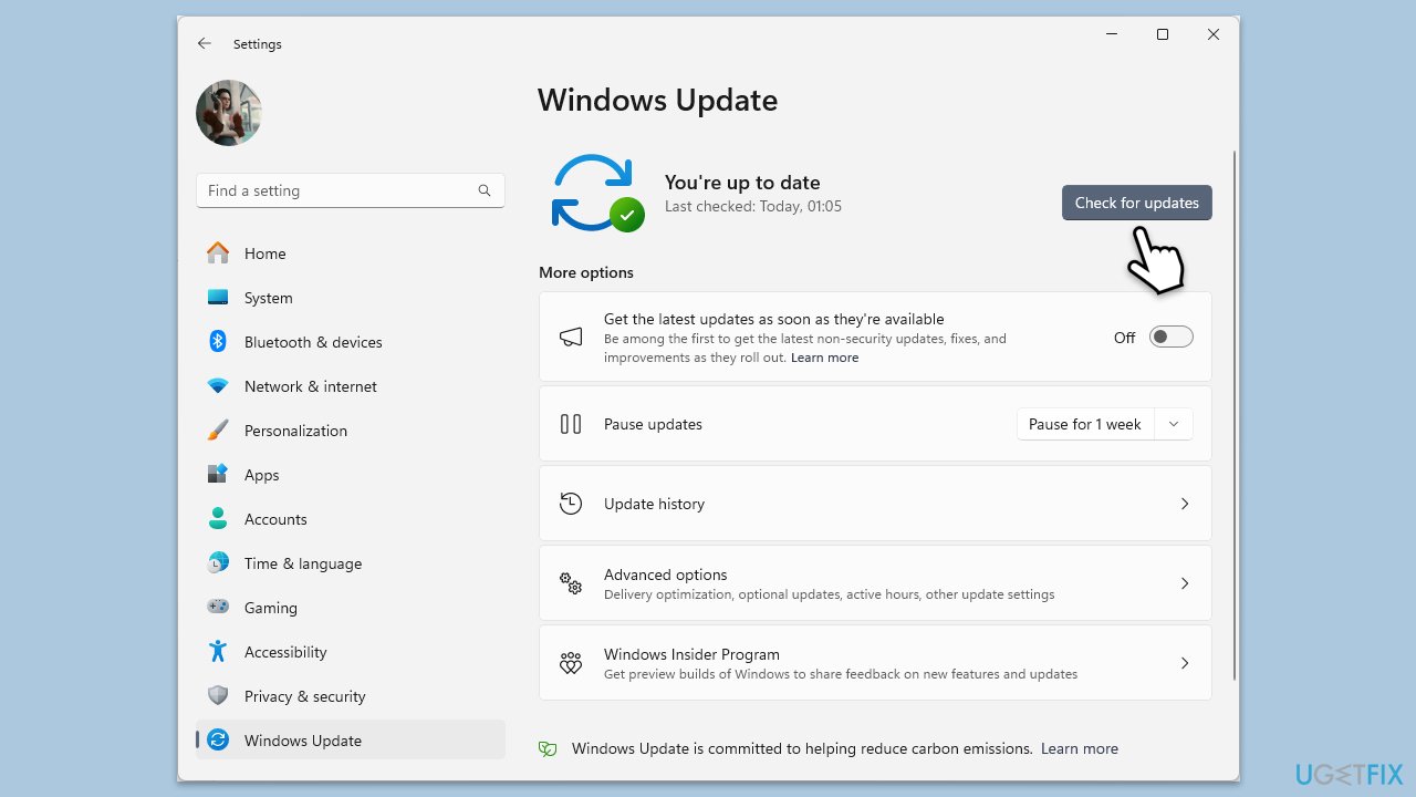 Install latest Windows updates
