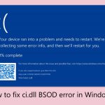 How to fix ci dll bsod error in windows