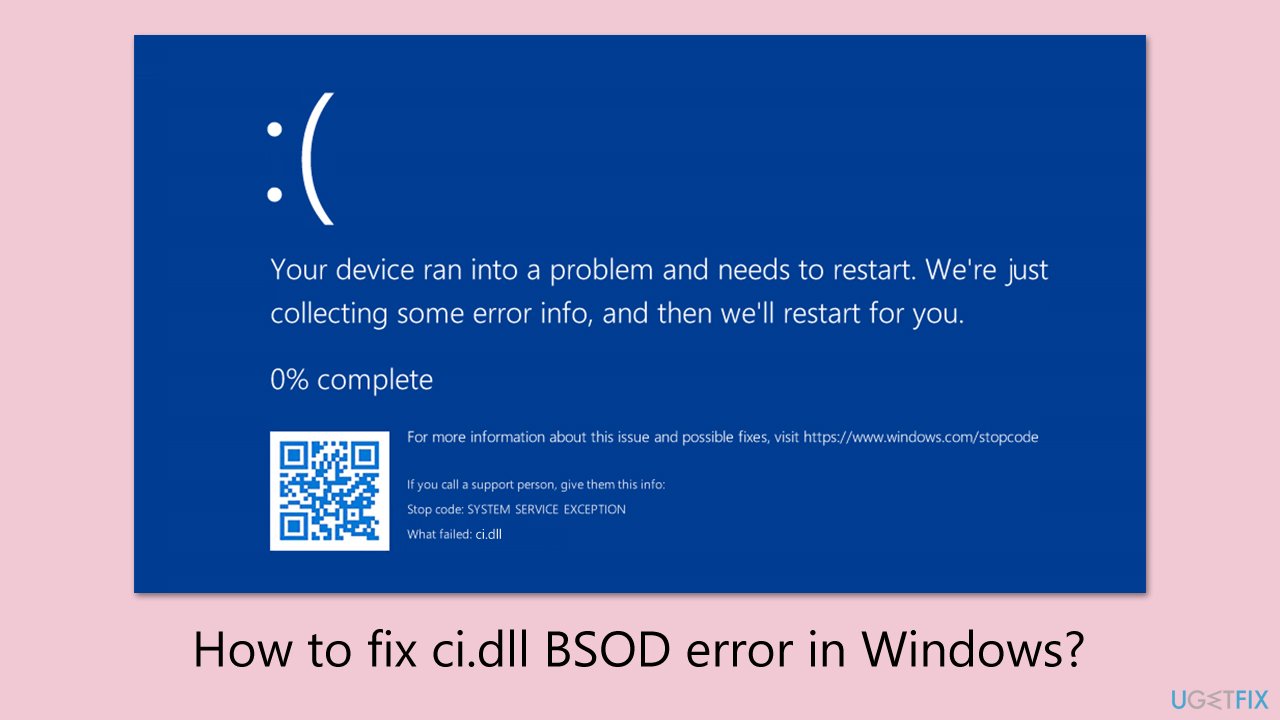 How to fix ci dll bsod error in windows How to fix ci dll bsod error in windows