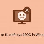 How to fix cldflt sys bsod in windows