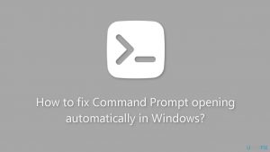 How to fix command prompt opening automatically in windows