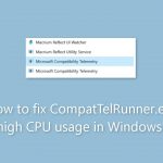 How to fix compattelrunner exe high cpu usage in windows