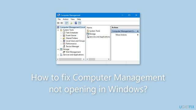 How to fix computer management not opening in windows
