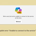 How to fix copilot error unable to connect to the service in windows copy