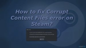 How to fix corrupt content files error on steam