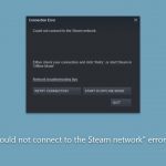 How to fix could not connect to the steam network error in windows