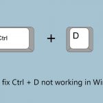 How to fix ctrl d not working in windows