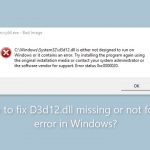 How to fix d3d12 dll missing or not found error in windows