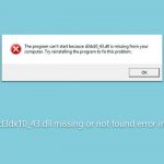 How to fix d3dx10 43 dll missing or not found error in windows