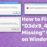 How to fix d3dx9 42 dll is missing error on windows