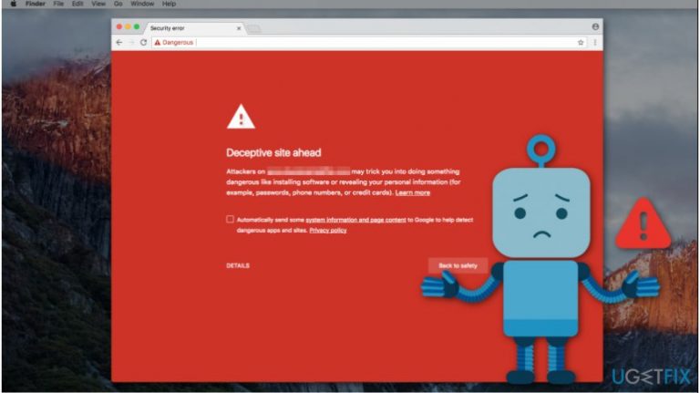 How to fix “Deceptive site ahead” error?