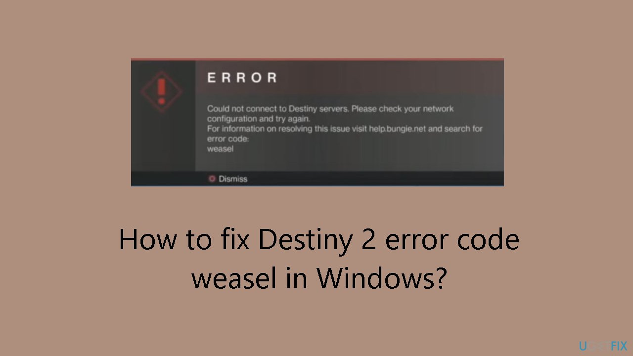 How to fix Destiny 2 error code weasel in Windows