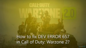 How to fix dev error 657 in call of duty warzone