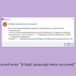 How to fix discord error a fatal javascript error occurred in windows copy