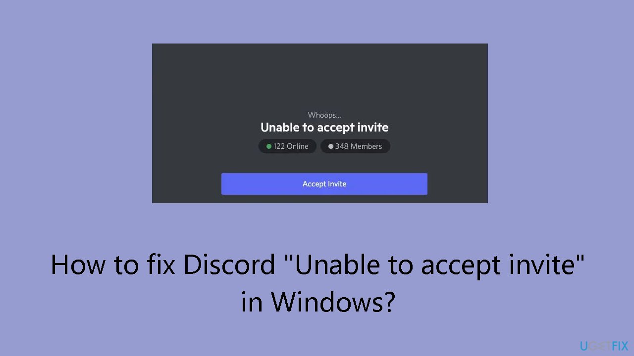 How to fix Discord Unable to accept invite in Windows