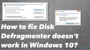 How to fix disk defragmenter doesnt work in windows