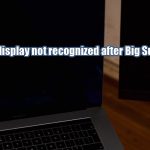 How to fix display not recognized after big sur update