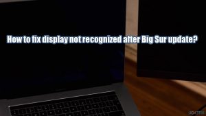 How to fix display not recognized after big sur update