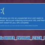 How to fix driver overran stack buffer bsod