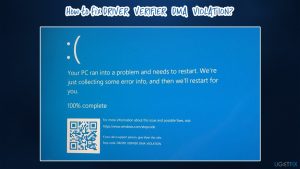 How to fix driver verifier dma violation on windows