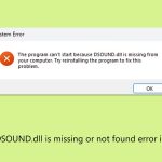 How to fix dsound dll is missing or not found error in windows