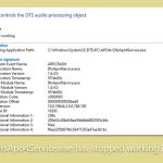 How to fix dtsapo4service exe has stopped working in windows