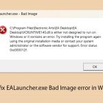 How to fix ealauncher exe bad image error in windows copy