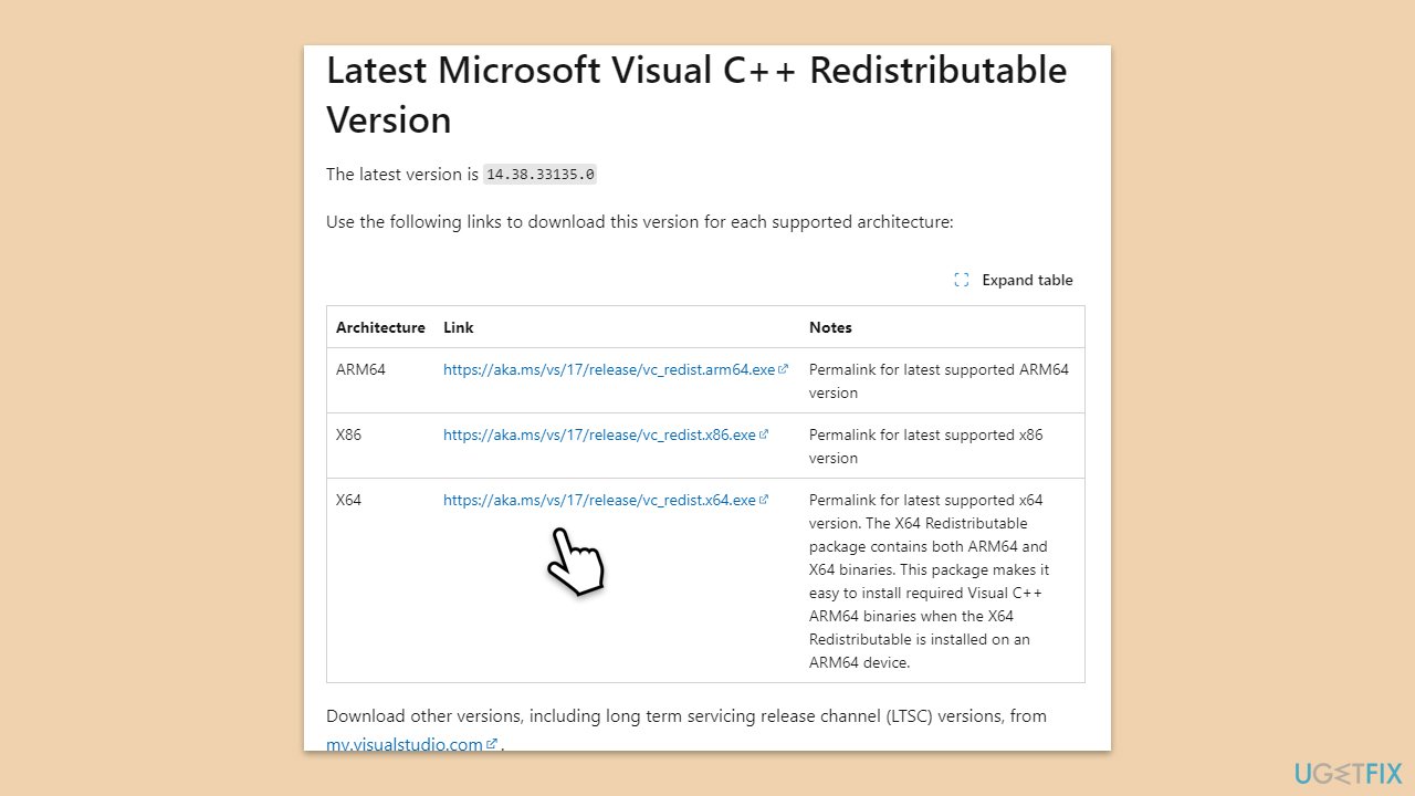 Install Visual C++ Redistributables