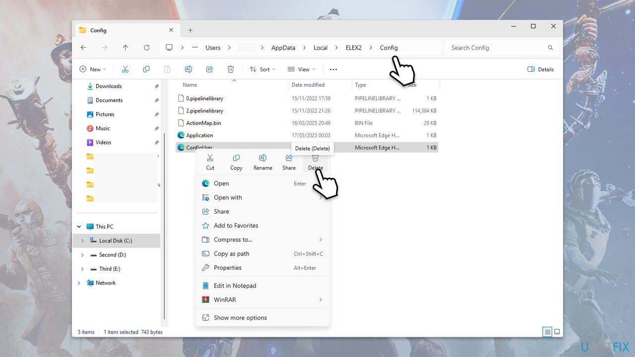 How to fix elex ii is crashing on startup in windows delete config user folder