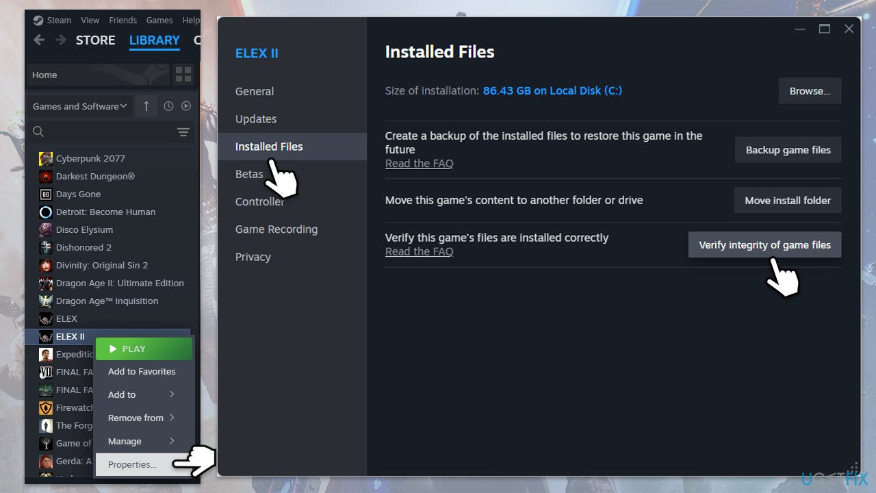 How to fix elex ii is crashing on startup in windows verify game files copy
