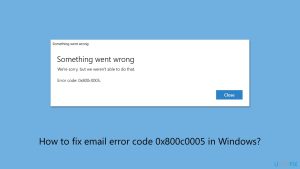 How to fix email error code 0x800c0005 in windows