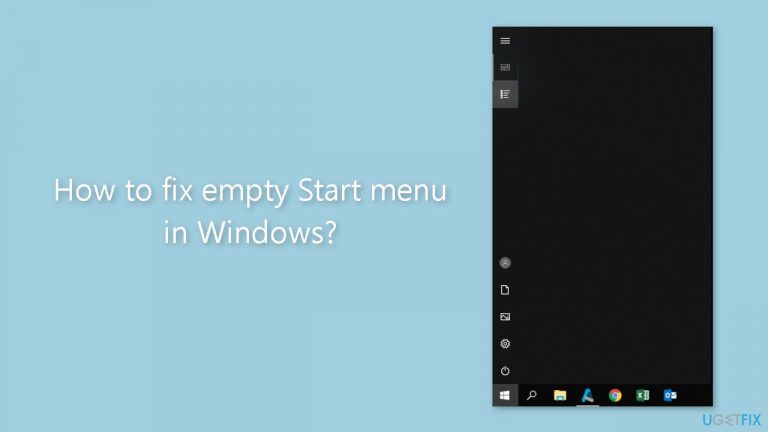 How to fix empty Start menu in Windows?