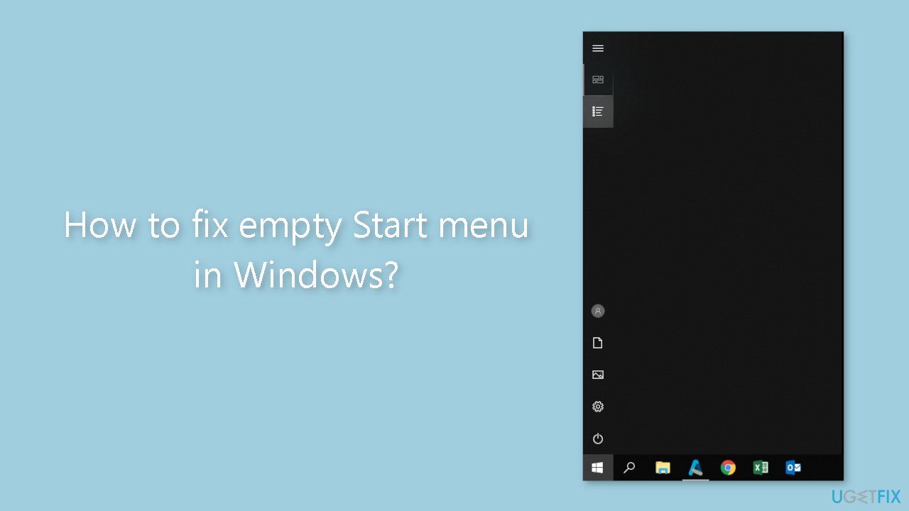 How to fix empty Start menu in Windows