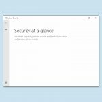 How to fix empty window in windows security