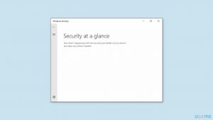 How to fix empty window in windows security