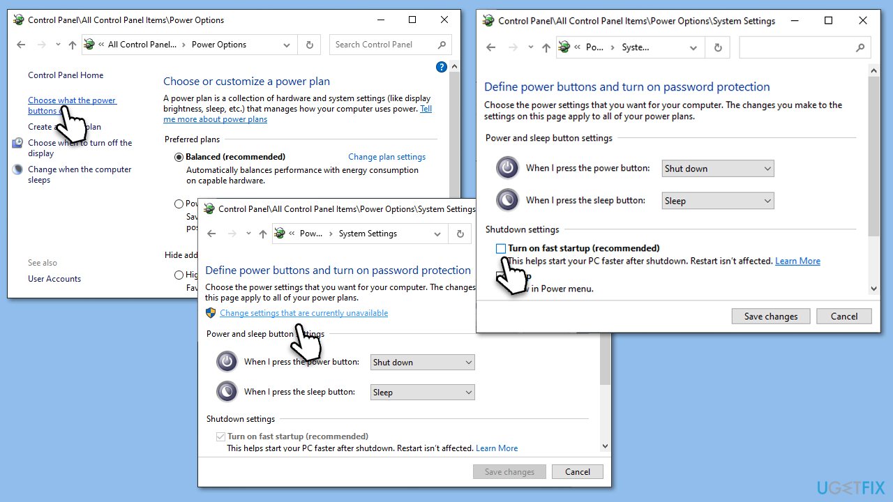 How to fix empty thread reaper list bsod error in windows turn off fast startup