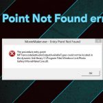 How to fix entry point not found error on windows