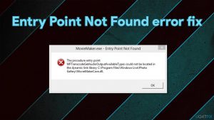 How to fix entry point not found error on windows