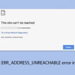 How to fix err address unreachable error in google chrome copy
