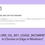 How to fix err ssl key usage incompatible error in chrome or edge in windows copy