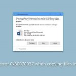 How to fix error 0x80070037 when copying files in windows