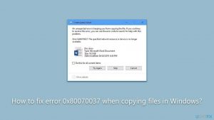 How to fix error 0x80070037 when copying files in windows