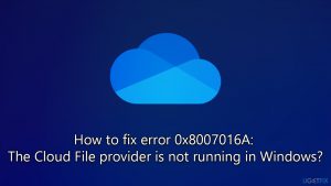 How to fix error 0x8007016a the cloud file provider is not running in windows