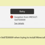 How to fix error 0x87e00009 when trying to install minecraft on windows copy